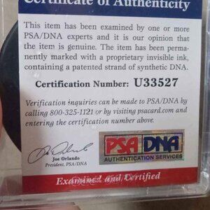 Signed Patrick Kane hockey puck